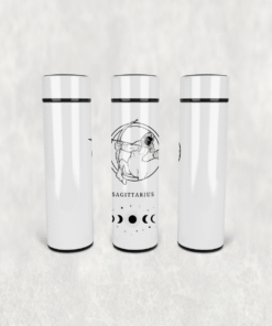 Yay Burcu Çizim Led Derece Göstergeli Paslanmaz Çelik Termos 500 ML