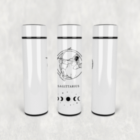 Yay Burcu Çizim Led Derece Göstergeli Paslanmaz Çelik Termos 500 ML