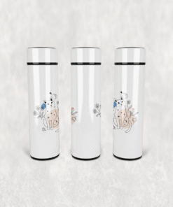 Astral Kedi Çizim Led Derece Göstergeli Paslanmaz Çelik Termos 500 ML