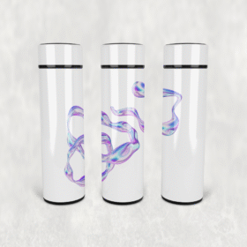 Holografik Dalga Deseni Led Derece Göstergeli Paslanmaz Çelik Termos 500 ML