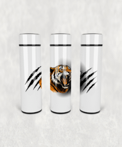 Kaplan Pençe Deseni Led Derece Göstergeli Paslanmaz Çelik Termos 500 ML