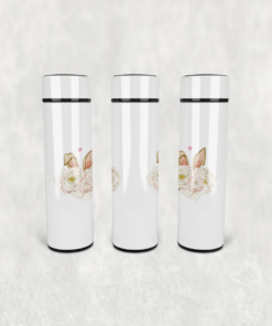 Tavşan Kulak Çiçek Led Derece Göstergeli Paslanmaz Çelik Termos 500 ML