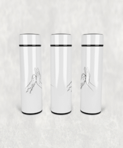 Dostluk Patisi Deseni Led Derece Göstergeli Paslanmaz Çelik Termos 500 ML