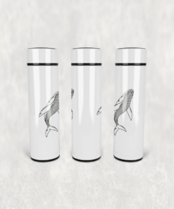 Okuyan Balina Deseni Led Derece Göstergeli Paslanmaz Çelik Termos 500 ML