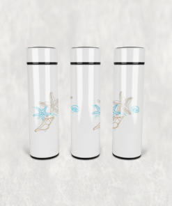 Deniz Yıldızı Kabuk Deseni Led Derece Göstergeli Paslanmaz Çelik Termos 500 ML