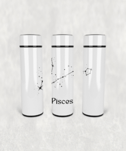 Balık Burcu Deseni Led Derece Göstergeli Paslanmaz Çelik Termos 500 ML