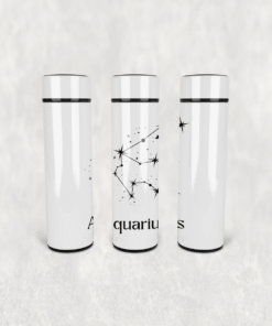 Kova Burcu Deseni Led Derece Göstergeli Paslanmaz Çelik Termos 500 ML