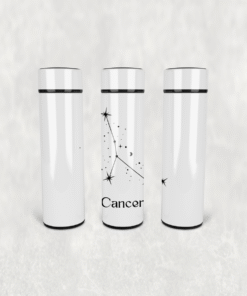 Yengeç Burcu Deseni Led Derece Göstergeli Paslanmaz Çelik Termos 500 ML