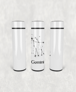 İkizler Burcu Deseni Led Derece Göstergeli Paslanmaz Çelik Termos 500 ML