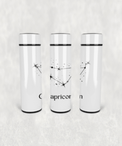 Oğlak Burcu Deseni Led Derece Göstergeli Paslanmaz Çelik Termos 500 ML