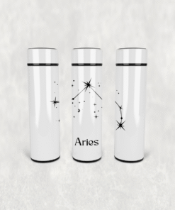 Koç Burcu Deseni Led Derece Göstergeli Paslanmaz Çelik Termos 500 ML