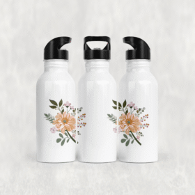 Soft Daisy Çiçek Aranjmanı Alüminyum Pipetli Matara 600 ML