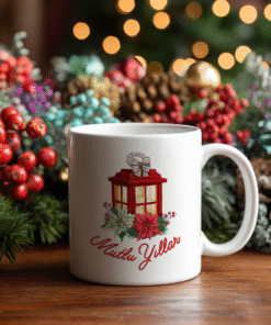 Yılbaşı Yeni Yıl Temalı Porselen Kupa Bardak Kahve Çay Hediyelik Koleksiyon 04