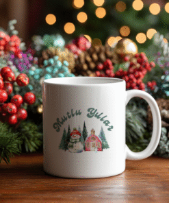 Yılbaşı Yeni Yıl Temalı Porselen Kupa Bardak Kahve Çay Hediyelik Koleksiyon 05