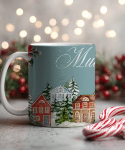 Yılbaşı Yeni Yıl Temalı Porselen Kupa Bardak Kahve Çay Hediyelik Koleksiyon 30