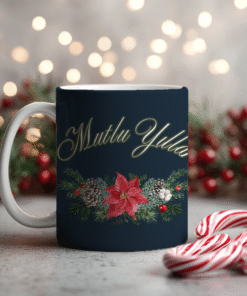 Yılbaşı Yeni Yıl Temalı Porselen Kupa Bardak Kahve Çay Hediyelik Koleksiyon 32