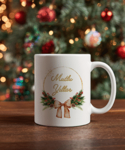 Yılbaşı Yeni Yıl Temalı Porselen Kupa Bardak Kahve Çay Hediyelik Koleksiyon 54