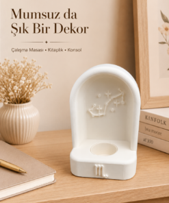 Akrep Burcu Özel Dekoratif LED Mum Objesi Takımyıldız Tasarımı Pilli LED Mum Dahil 15x10 cm - Görsel 7