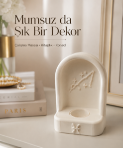Balık Burcu Özel Dekoratif LED Mum Objesi Takımyıldız Tasarımı Pilli LED Mum Dahil 15x10 cm - Görsel 7