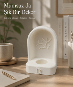 Başak Burcu Özel Dekoratif LED Mum Objesi Takımyıldız Tasarımı Pilli LED Mum Dahil 15x10 cm - Görsel 7