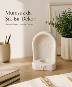 Koç Burcu Özel Dekoratif LED Mum Objesi Takımyıldız Tasarımı Pilli LED Mum Dahil 15x10 cm - Görsel 7