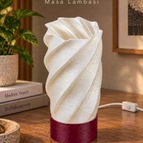 Loray Dekoratif Masa Lambası E27 Duylu Anahtarlı Kablolu Abajur 23×12 cm