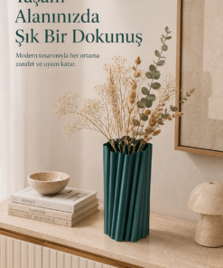 Alternative view of Mina Dekoratif Vazo Şık Salon Dekoru ve Masa Üstü Vazo