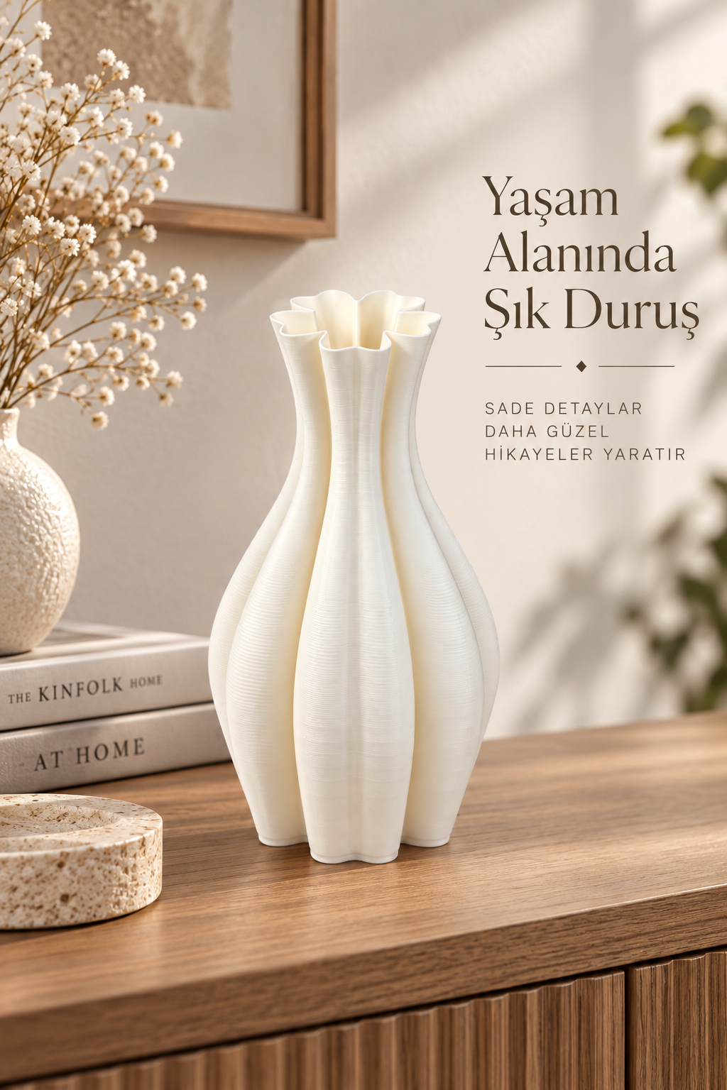 Ovira Dekoratif Vazo Şık Ev Dekoru ve Modern Salon Vazosu - Görsel 2