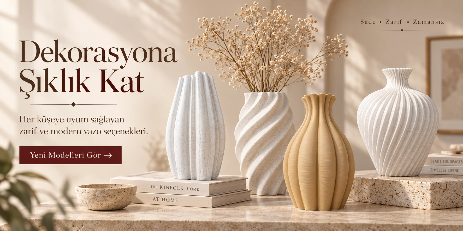 Dekoratif vazo koleksiyonu