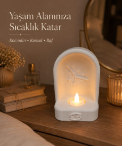 Yengeç Burcu Özel Dekoratif LED Mum Objesi Takımyıldız Tasarımı Pilli LED Mum Dahil 15x10 cm - Görsel 3
