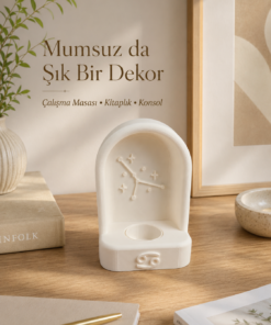 Yengeç Burcu Özel Dekoratif LED Mum Objesi Takımyıldız Tasarımı Pilli LED Mum Dahil 15x10 cm - Görsel 7